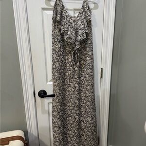 Rebecca Taylor Floral Maxi Dress - Black and White